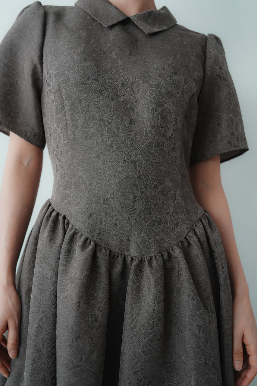 Annabelle dress〈flower〉 / brown