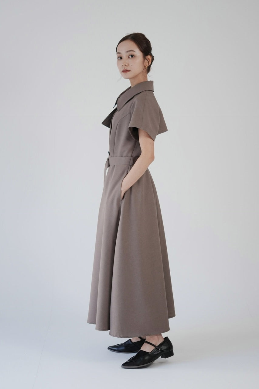 Trench flare dress【予約商品】