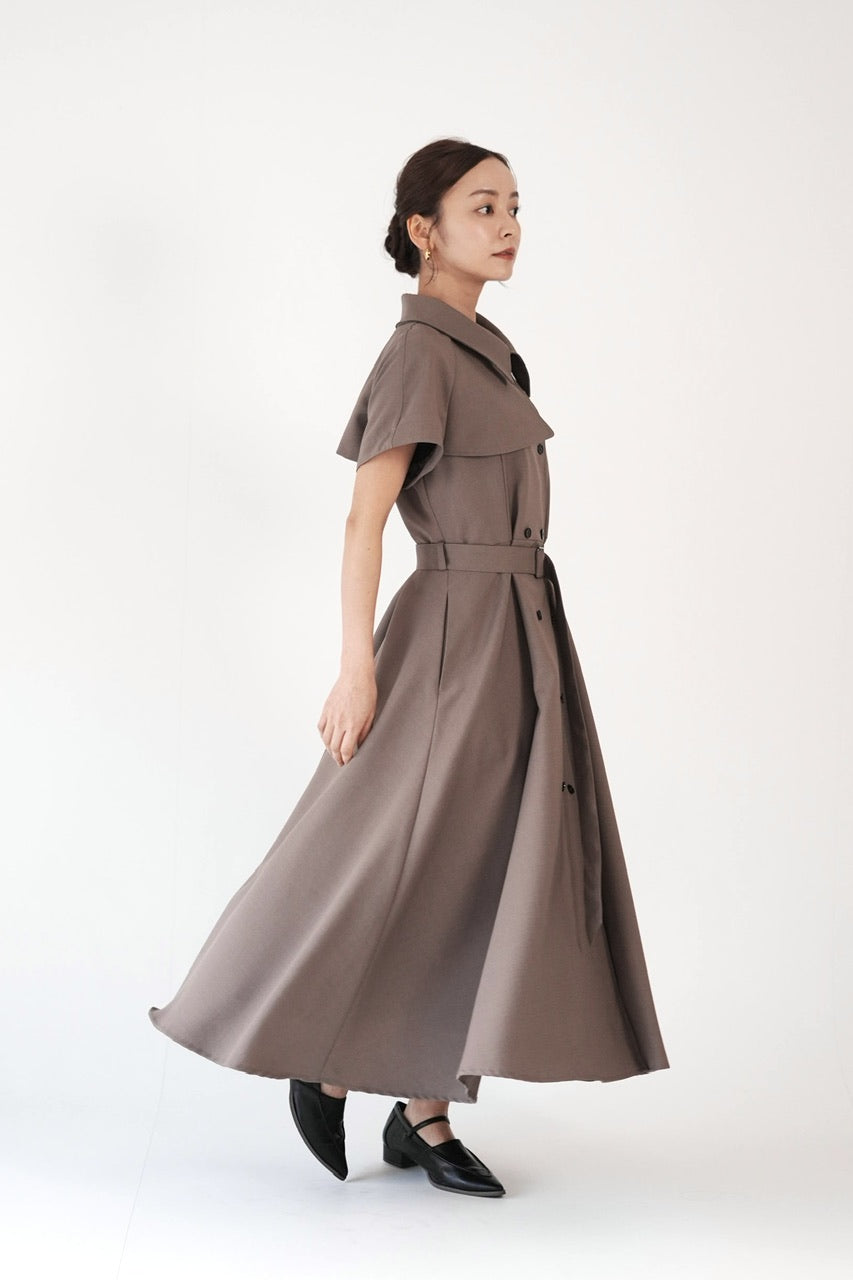 Trench flare dress【予約商品】