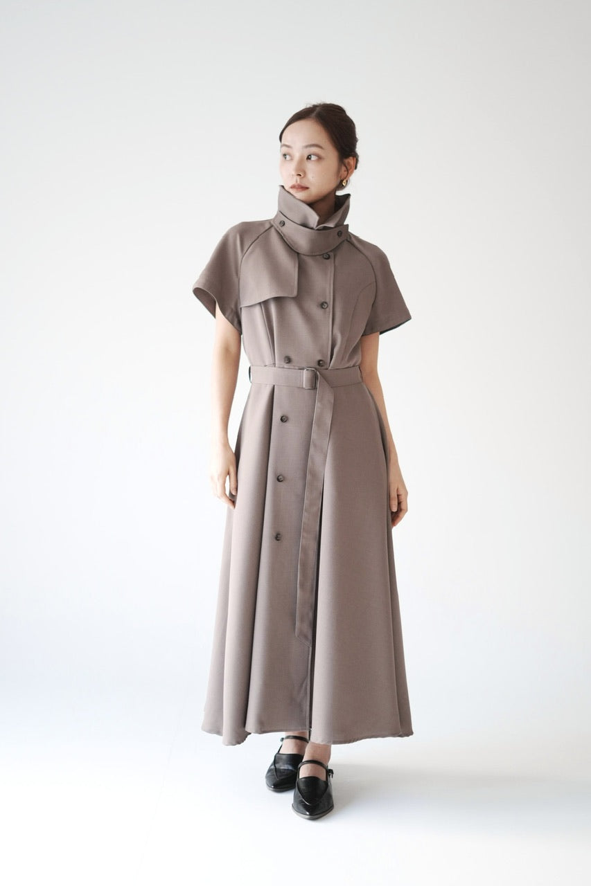 Trench flare dress【予約商品】