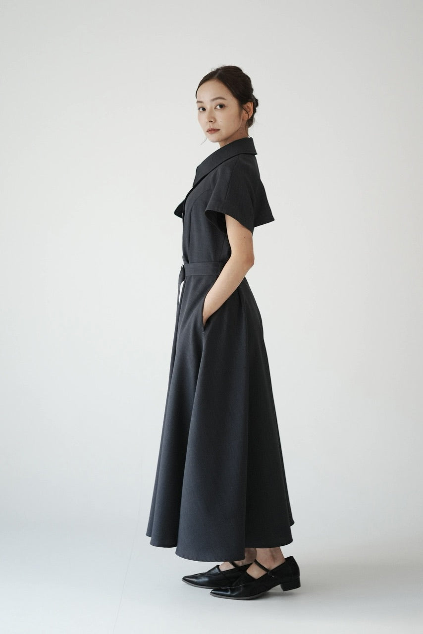 Trench flare dress【予約商品】
