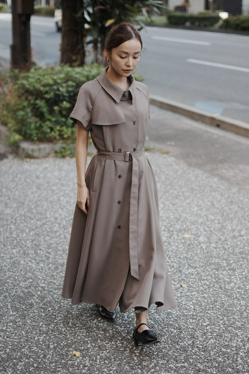 Trench flare dress【予約商品】