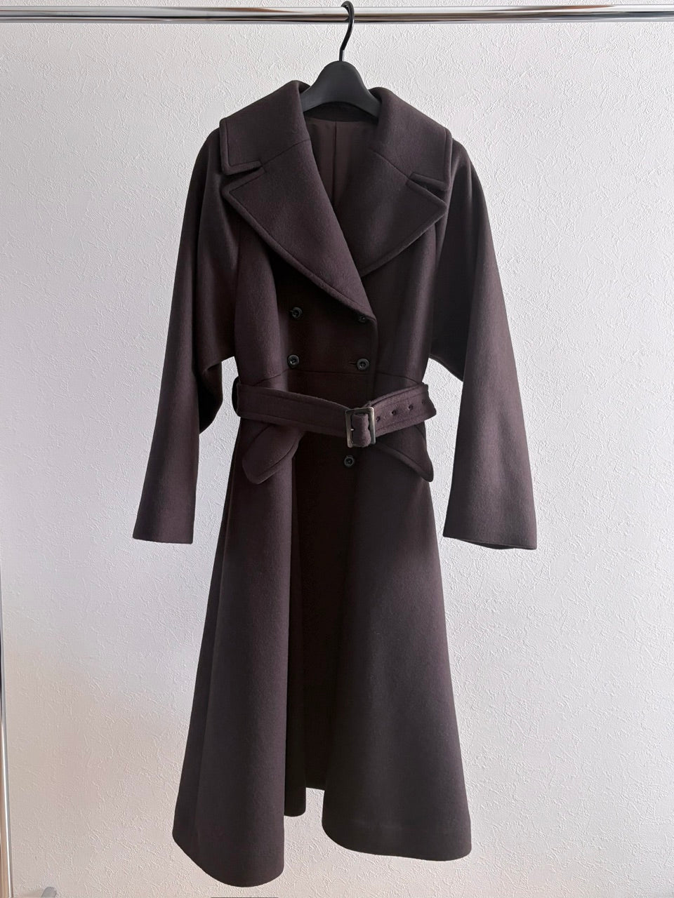 【B品】classic flare dress coat / brown