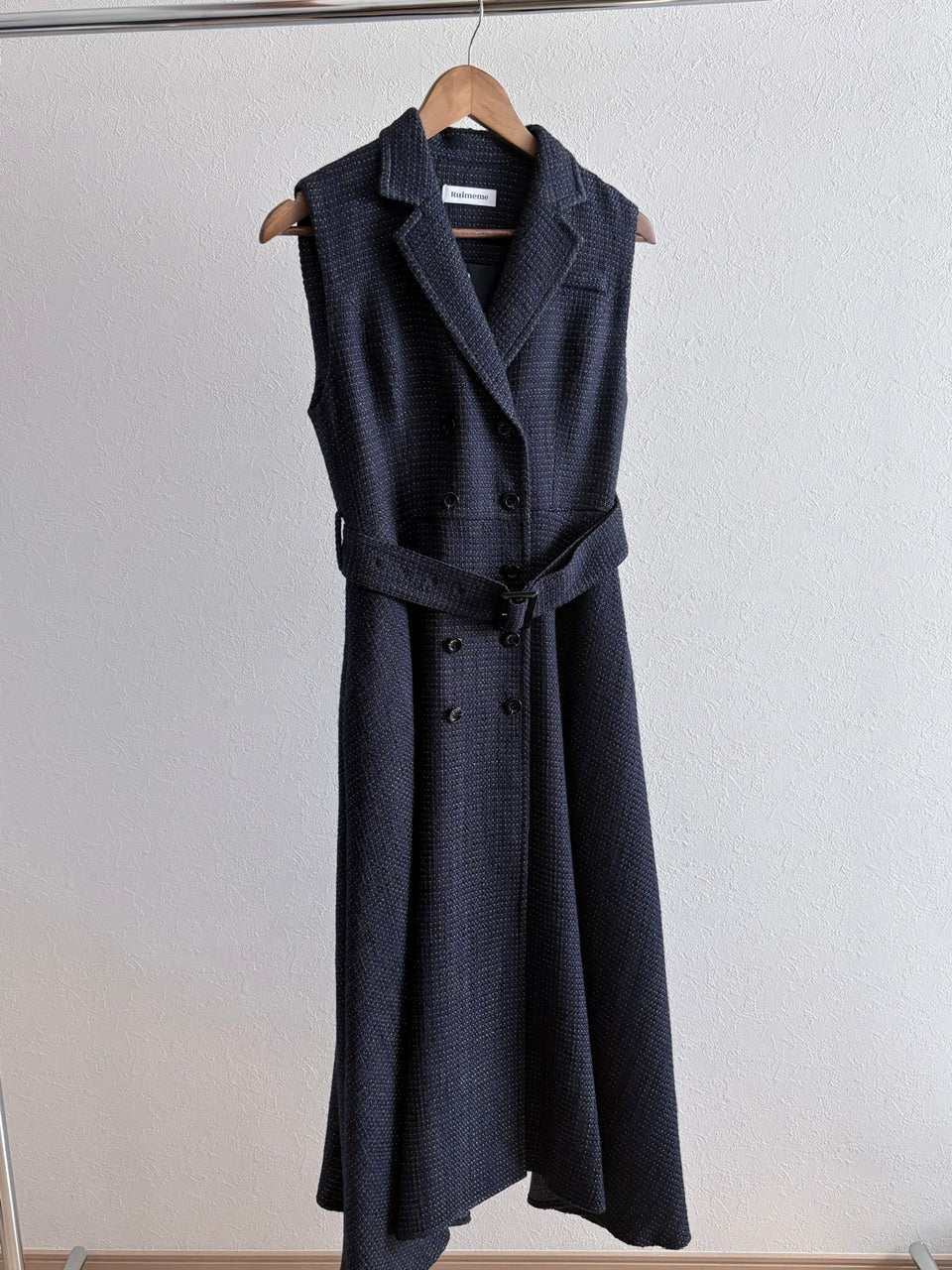 【B品】tailored sleeveless dress / navy