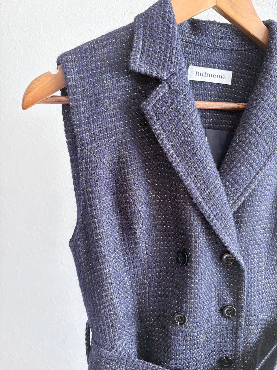 【B品】tailored sleeveless dress / navy