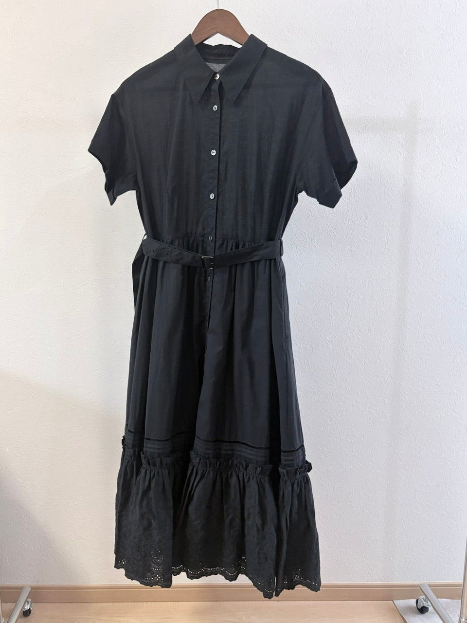 【B品】Giselle embroidery dress / black
