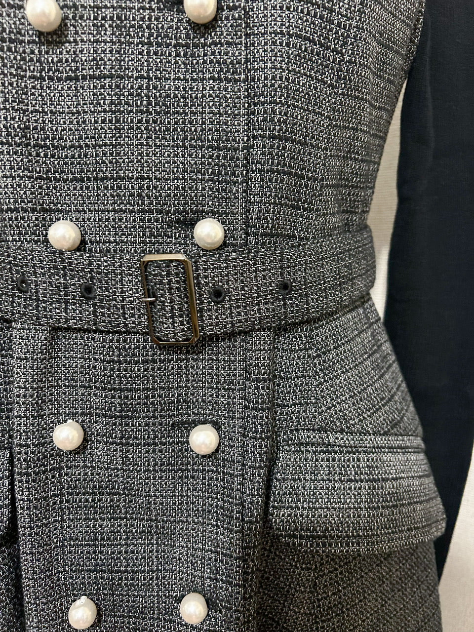 tweed gilet dress