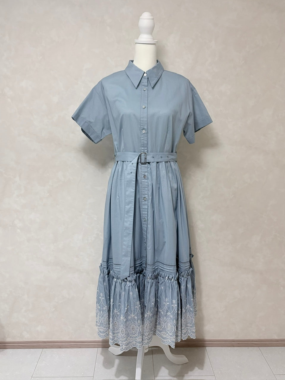 Giselle embroidery dress / skyblue