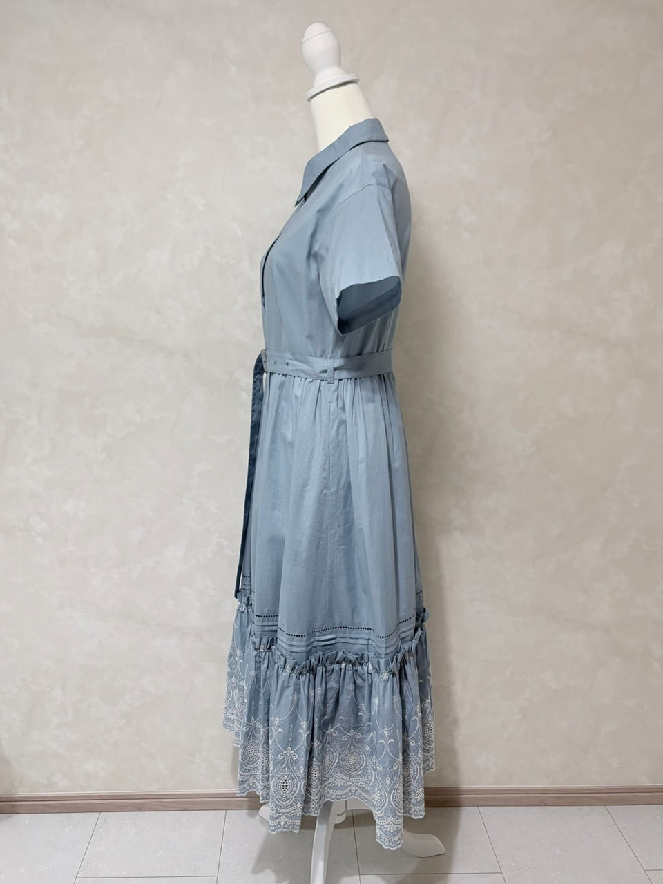 Giselle embroidery dress / skyblue