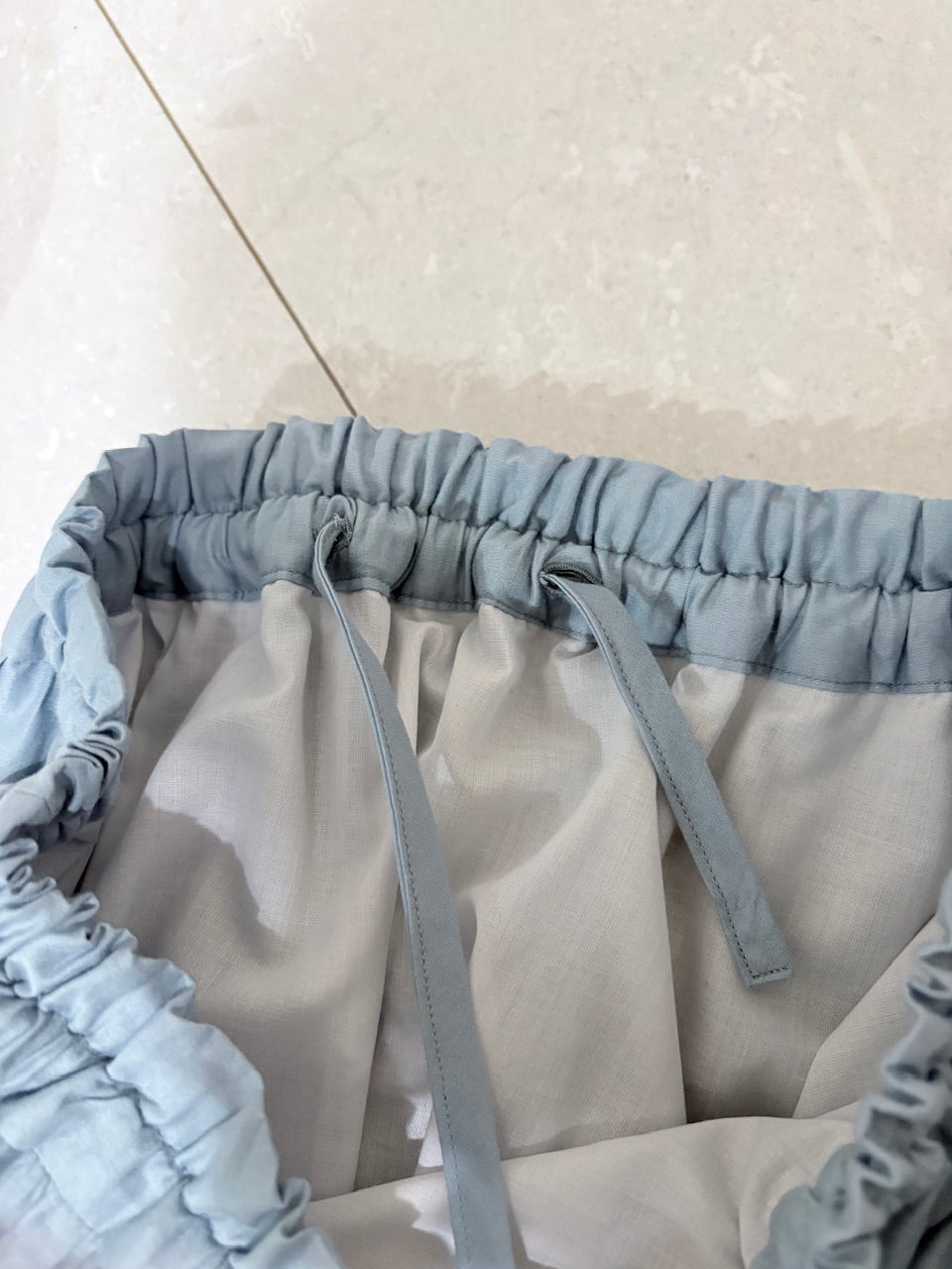 Giselle embroidery skirt / sky blue