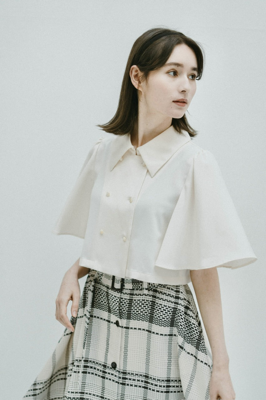【サンプル】double button blouse