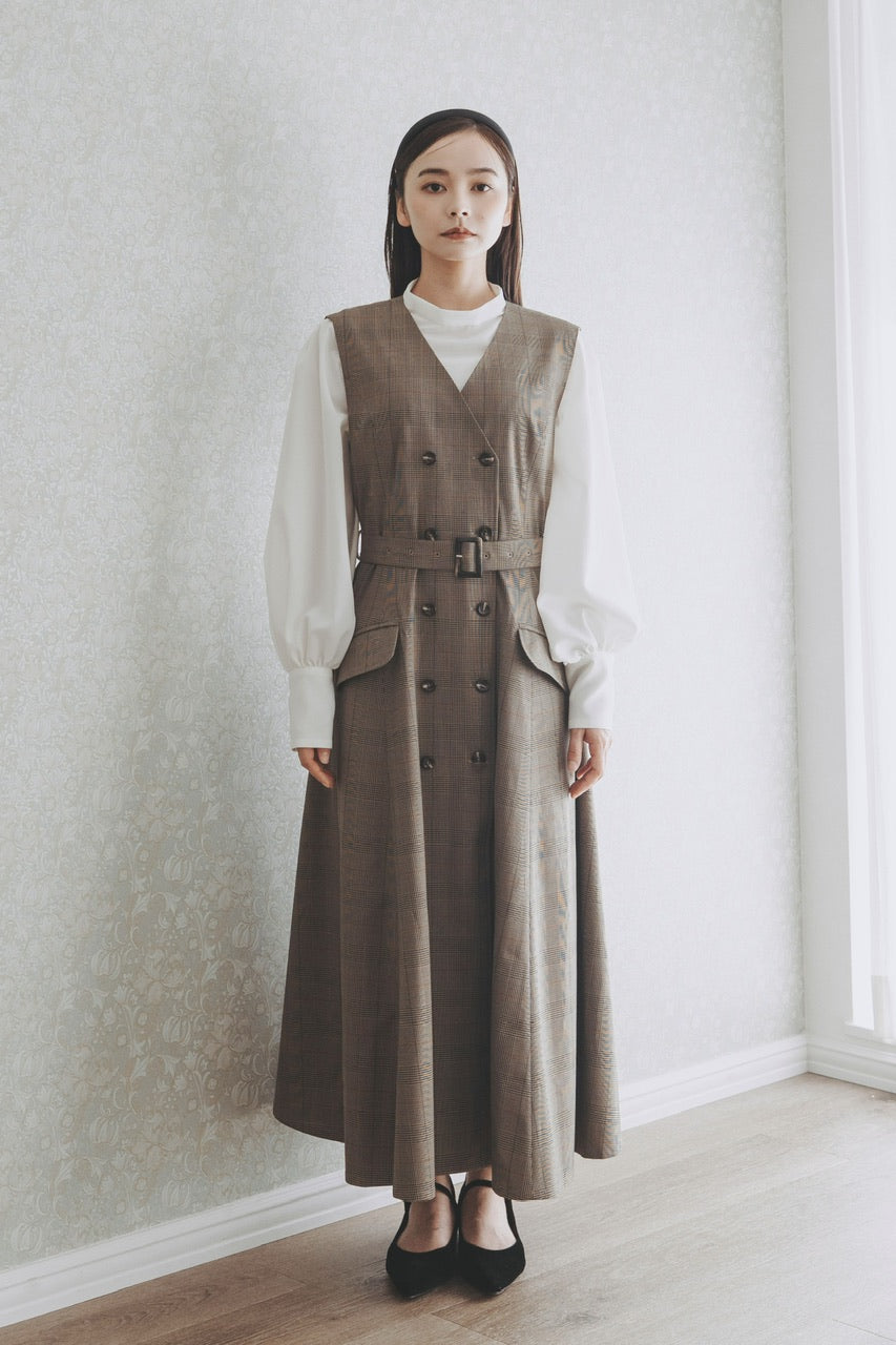 double breasted gilet dress