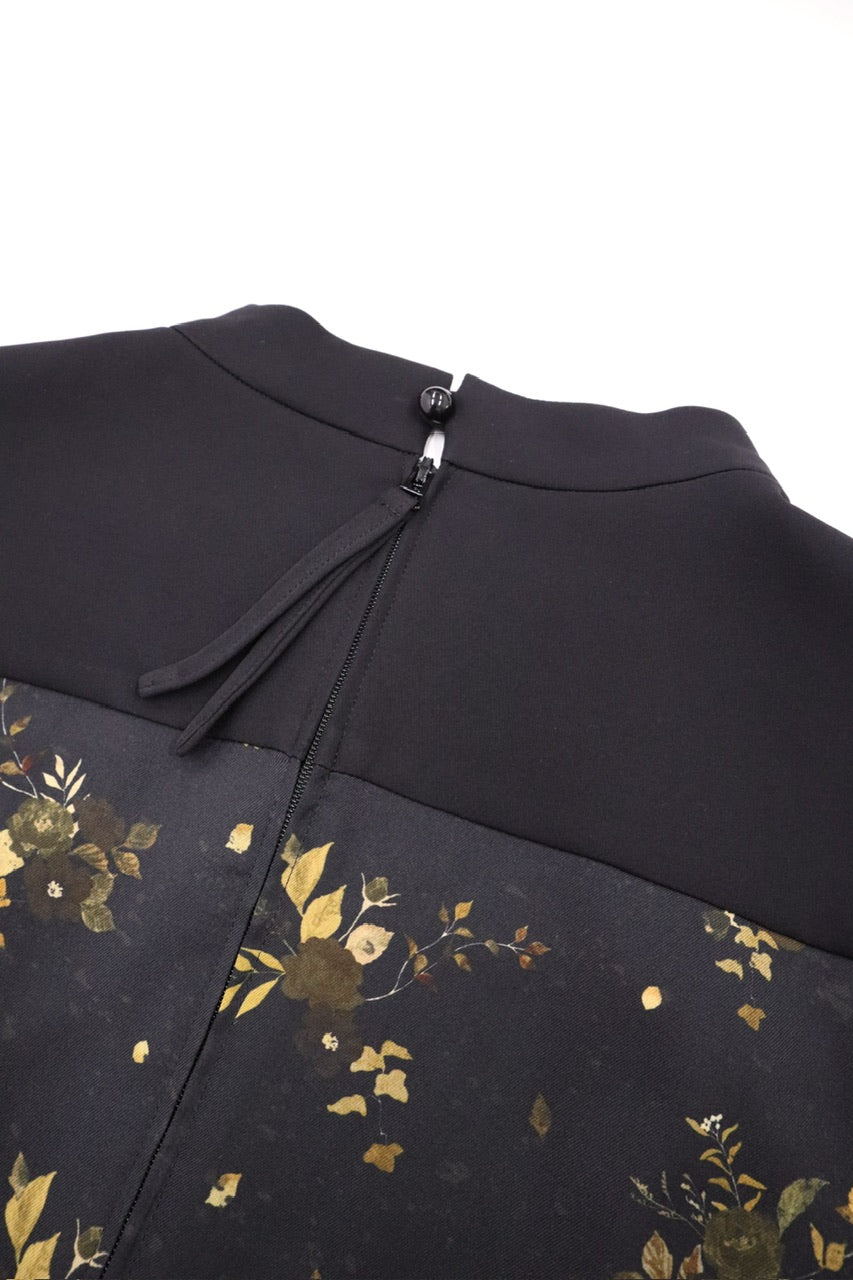 "Antique Flower" high neck dress