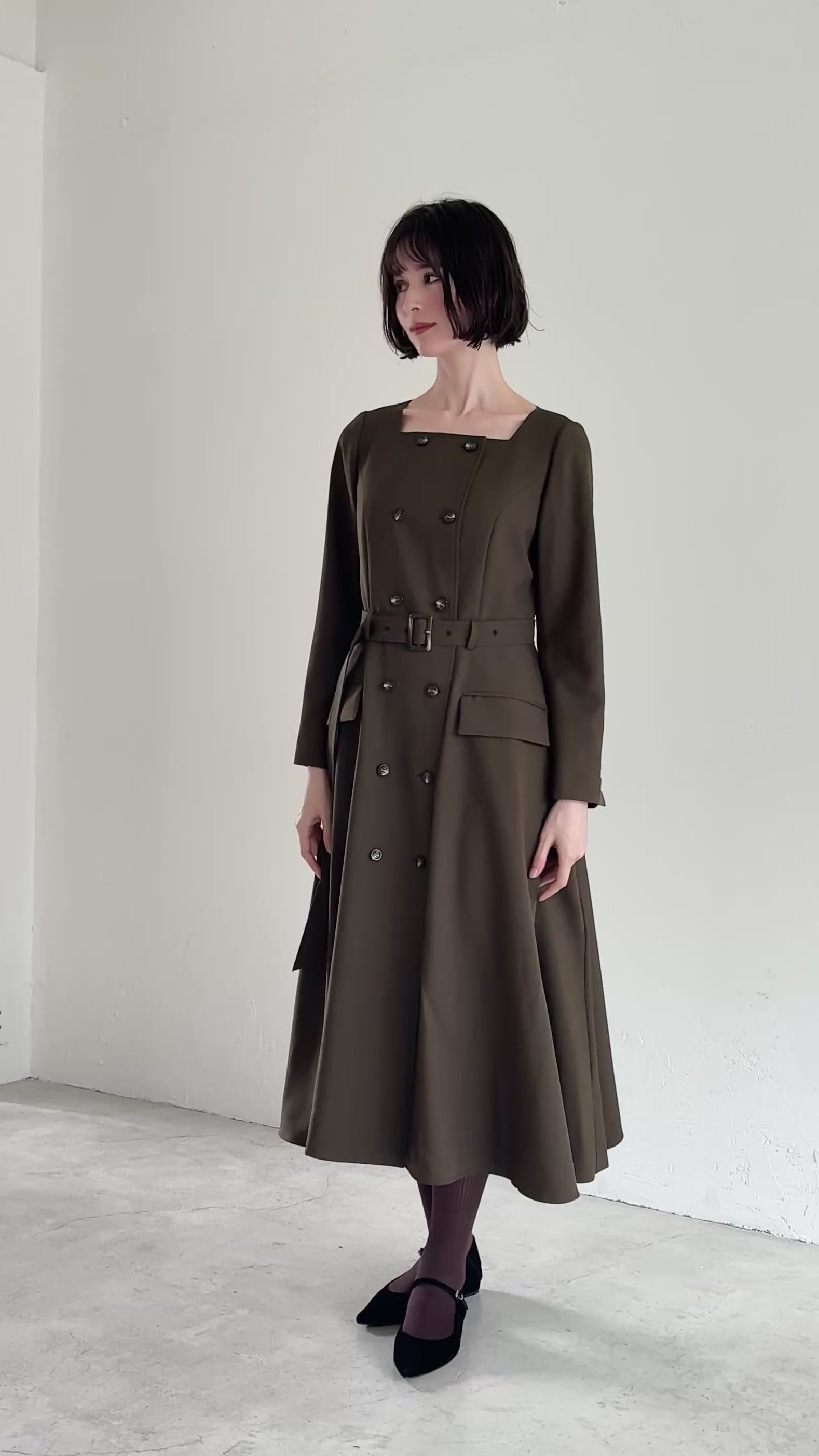 予約商品】Camille dress / brown