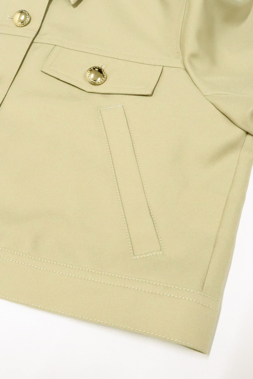 〈再販〉stitch cropped jacket / beige